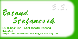 botond stefancsik business card